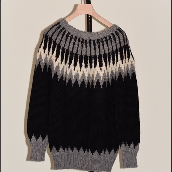 NEW Herman Market fairisle sweater 100% wool XL - Picture 6 of 6